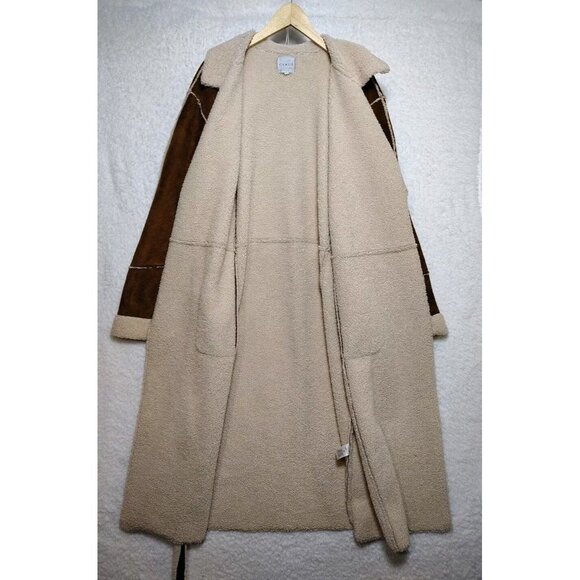 Cyrus Women’s Open Front Brown Coat  Inner Cream Fuzzy Size XL - Picture 6 of 9